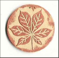 Embellissement Scrap Bouton Feuille de Marronnier