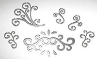 Embellissement Scrap Volutes Baroques, en Miroir