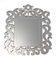 Embellissement Scrap Miroir Rococo Rectangulaire, en Miroir