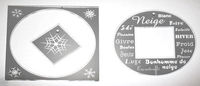 Embellissement Scrap Cadre Neige, en Miroir