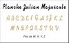 embellissement en français pour le scrapbooking Planche Julian Majuscule Petit en Liège