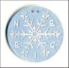 Embellissement Scrap Bouton Cristal de Neige