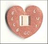 embellissement en français pour le scrapbooking Passe-Ruban Coeur Elle et Lui