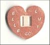 Embellissement Scrap Passe-Ruban Coeur Elle et Lui