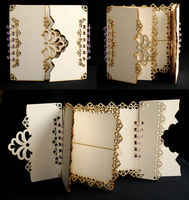 Embellissement Scrap Mini Album de Dentelle, en Carton bois