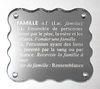 embellissement en français pour le scrapbooking Définition de la Famille, en Miroir