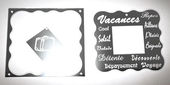 Embellissement Scrap Cadre Vacances, en Miroir