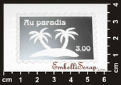 Embellissement Scrap Timbre Au Paradis, en Miroir