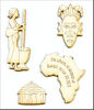 embellissement en français pour le scrapbooking Souvenirs d'Afrique, en Carton bois