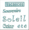 Embellissement Scrap Les Petits Mots des Vacances, en Papier Bazzill