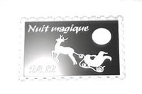 Embellissement Scrap Timbre Nuit Magique de Noël, en Miroir