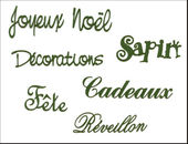 Embellissement Scrap Les Petits Mots de Noël, en Papier Bazzill