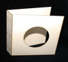 Embellissement Scrap Couverture de Mini Album Carrée Ajourée, en Carton bois