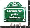 embellissement en français pour le scrapbooking Plaque de Rue, Personnalisée, POC