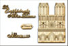 embellissement en français pour le scrapbooking La Cathédrale Notre-Dame et ses petits Mots, en Carton bois