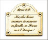 embellissement en français pour le scrapbooking Plaque de Rue Shabby, Personnalisée, en Carton bois