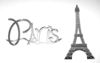 embellissement en français pour le scrapbooking Paris et la Tour Eiffel, en Miroir 
