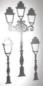 Embellissement Scrap Grands Lampadaires Baroques, en Miroir