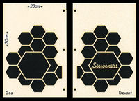 Embellissement Scrap Couverture de Mini-album Nid d'Abeille, format portrait, en Carton