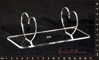 Embellissement Scrap Support pour Page Coeur, en Transparence