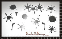 Embellissement Scrap Invasion de Taches, en Miroir