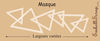 embellissement en français pour le scrapbooking Bordure de Triangles, de différentes tailles, Masque