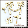 Embellissement Scrap Panoplie du Paradis, en Carton bois