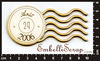 Embellissement Scrap Cachet de la Poste, avec la Date, en Carton bois