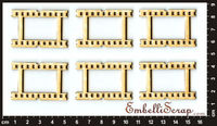 Embellissement Scrap Négatifs Photo Unitaires, de 3 cm de haut, en Carton bois