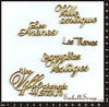 Embellissement Scrap Les Petits Mots des Villes Antiques, en Carton bois