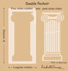 embellissement en français pour le scrapbooking Colonne Grecque, de différentes tailles, Pochoir double