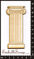 Embellissement Scrap Colonne Grecque gravée, en Carton bois