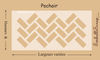 embellissement en français pour le scrapbooking Pavé en Chevrons Imbriqués, de différentes tailles, Pochoir