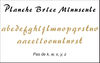 embellissement en français pour le scrapbooking Planche Brice Minuscule Classique en Carton Bois