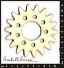 embellissement en français pour le scrapbooking Engrenage Géant, en Carton bois