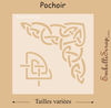 embellissement en français pour le scrapbooking Angles Celtiques, de différentes tailles, Pochoir