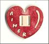 Embellissement Scrap Passe-Ruban Coeur Aimer