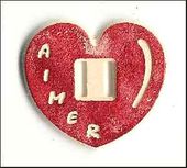 Embellissement Scrap Passe-Ruban Coeur Aimer