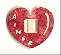 Embellissement Scrap Passe-Ruban Coeur Aimer
