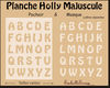 embellissement en français pour le scrapbooking Planche Holly Majus. (PM) Petit en Pochoir