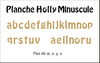 embellissement en français pour le scrapbooking Planche Holly Minuscule Classique en Transparence