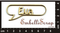 Embellissement Scrap Bulle Arrondie Personnalisée, de 2 à 5 lettres, en Carton bois