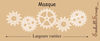 embellissement en français pour le scrapbooking Bordure d'Engrenages, de différentes tailles, Masque