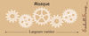 Embellissement Scrap Bordure d'Engrenages, de différentes tailles, Masque