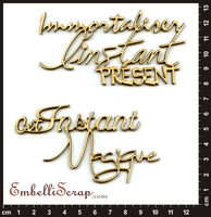 Embellissement Scrap Mots 