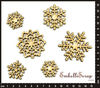 embellissement en français pour le scrapbooking Flocons de Neige Dentelés, en Carton bois