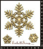 embellissement en français pour le scrapbooking Flocon de Neige Moyen Dentelé, en Carton bois