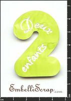 Embellissement Scrap Chiffre 2