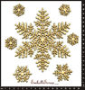 embellissement en français pour le scrapbooking Grand Flocon de Neige Dentelé, en Carton bois