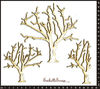 embellissement en français pour le scrapbooking 3 Arbres en Hiver, en Carton bois